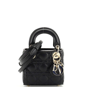 Christian Dior Lady Dior Bag Cannage Quilt Lambskin Micro
