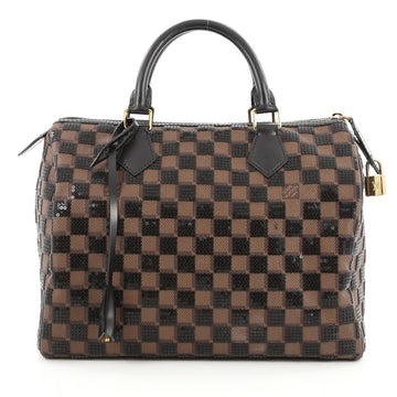 Louis Vuitton Speedy Handbag Damier Paillettes 30 Brown 
