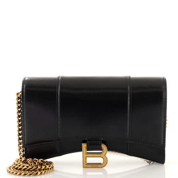 Balenciaga Hourglass Chain Wallet Leather