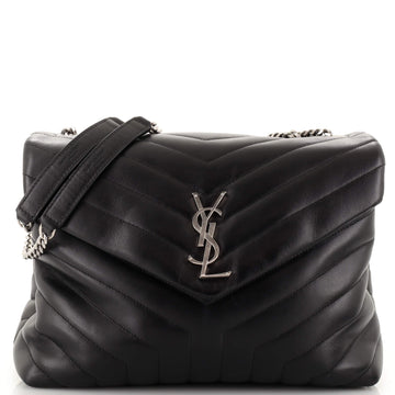 Saint Laurent LouLou Shoulder Bag Matelasse Chevron Leather Medium