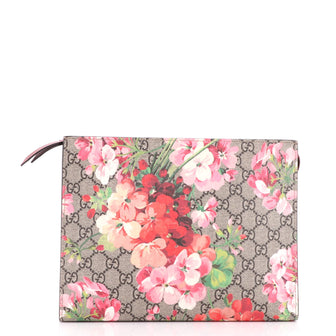 Gucci Toiletry Pouch Blooms Print GG Coated Canvas Large