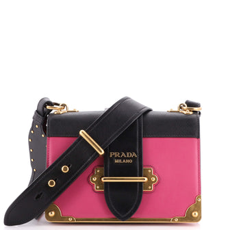 Prada Cahier Crossbody Bag City Calf and Saffiano Small