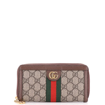 Gucci Ophidia Zip Around Wallet GG Coated Canvas