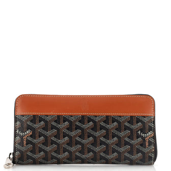 Goyard Matignon Zip Wallet Coated Canvas with Leather