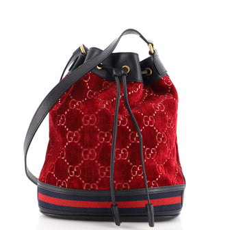 Gucci Bucket Bag GG Velvet Medium