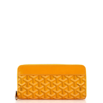 Goyard Matignon Zip Wallet Coated Canvas with Leather