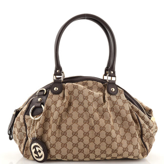 Gucci Sukey Boston Bag GG Canvas