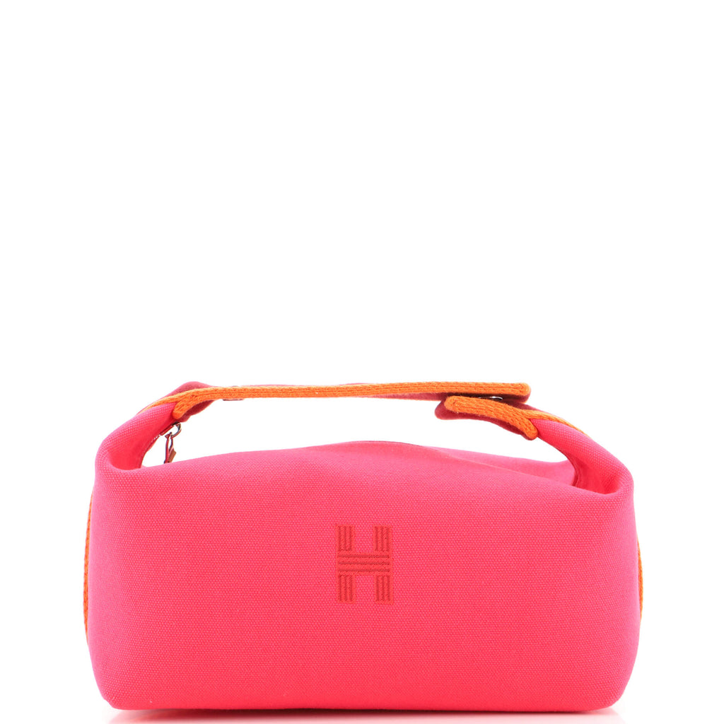 Hermès Toile Bride-A-Brac Travel Case H103223M Pink Cloth ref.1006757 -  Joli Closet