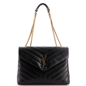 Saint Laurent LouLou Shoulder Bag Matelasse Chevron Leather Medium