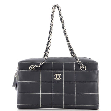 Chanel Chocolate Bar CC Camera Bag Quilted Lambskin Medium