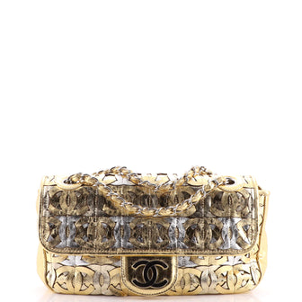 Chanel CC Mix Flap Bag Metallic Crackled Calfskin Medium