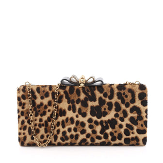 Christian Louboutin Sweet Charity Box Clutch Pony Hair Brown 1995601