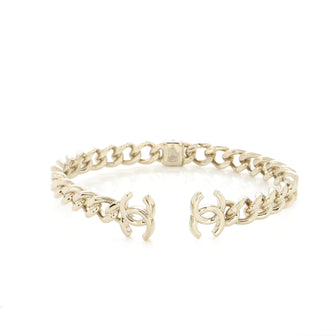 Chanel CC Chain Link Choker Necklace Metal