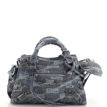Balenciaga Neo Cagole City Bag BB Denim XS
