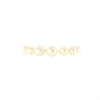 Chanel CC Charm Pearl Bracelet Faux Pearls and Crystal Embellished Metal