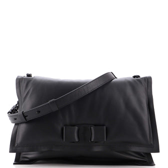 Salvatore Ferragamo Viva Bow Flap Bag Leather Small