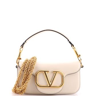 Valentino Garavani VLogo Loco Flap Shoulder Bag Leather Small