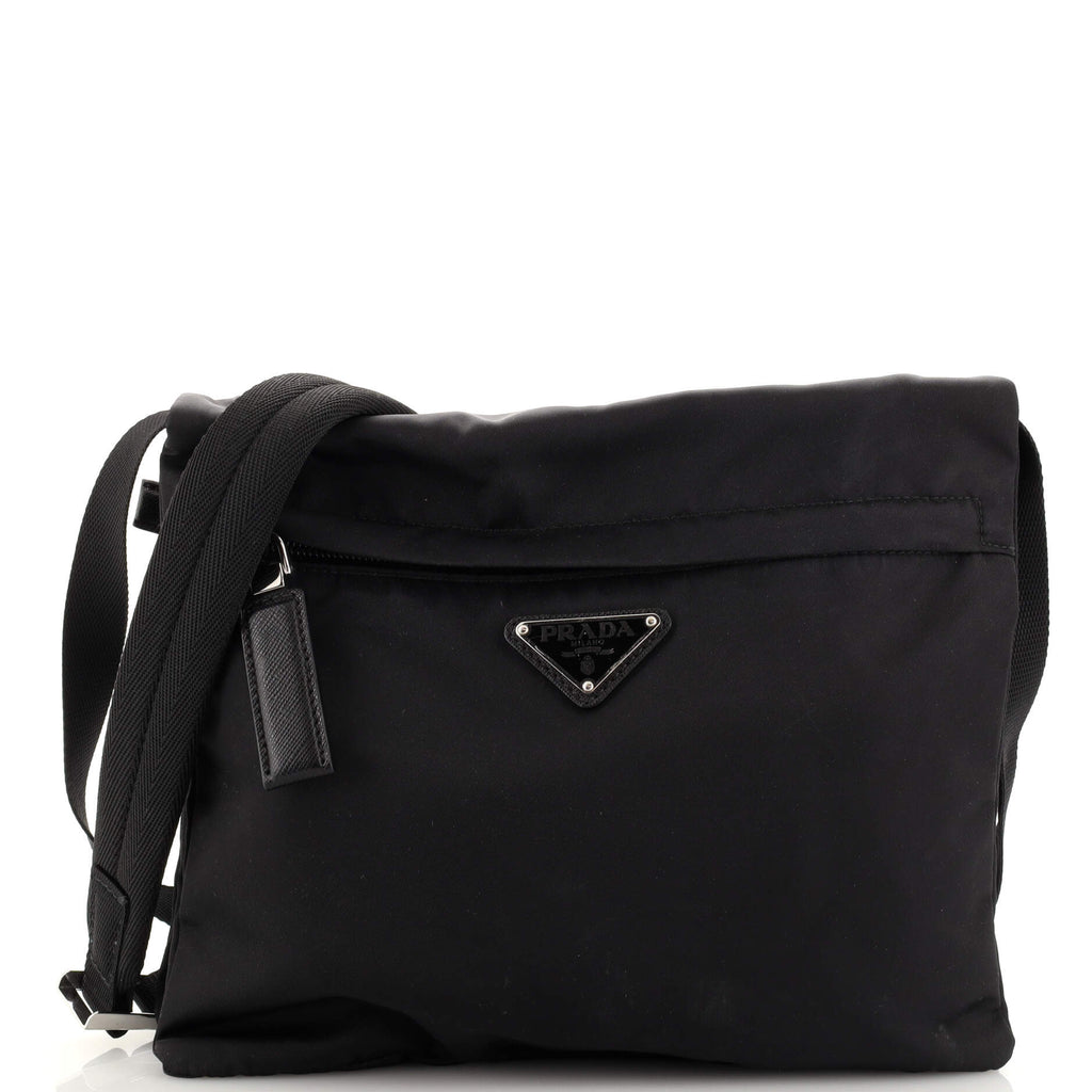 Authentic Prada Black Medium Nylon Shoulder Bag