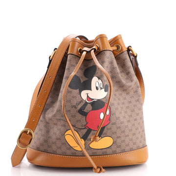 Gucci Disney Mickey Mouse Bucket Bag Printed Mini GG Coated Canvas