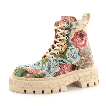 Louis Vuitton Men's Baroque Ranger Boots Monogram Floral Tapestry