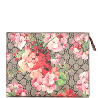 Gucci Toiletry Pouch Blooms Print GG Coated Canvas Large