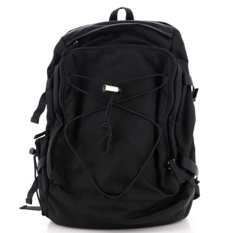Prada Drawstring Multi Zip Pocket Backpack Tessuto Large