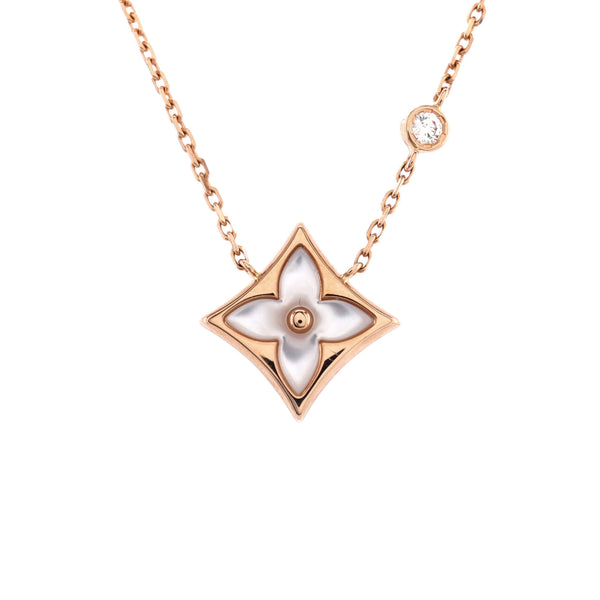 Louis Vuitton Blossom Bb Pendant Necklace 18k Rose Gold With
