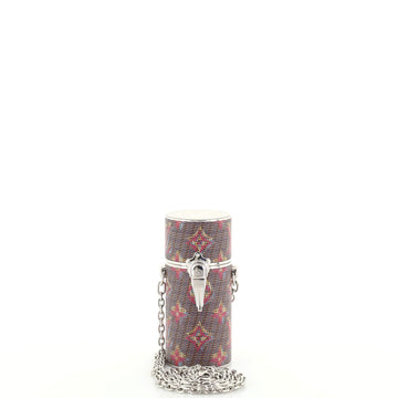 Louis Vuitton Lipstick Case on Chain Damier Monogram LV Pop Canvas