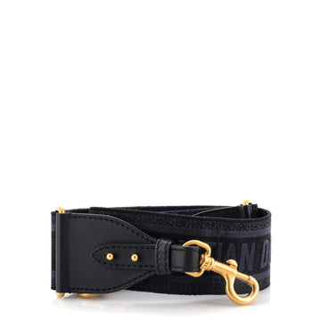 Christian Dior Logo Shoulder Strap Embroidered Canvas