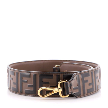 Fendi Strap You Shoulder Strap Zucca Embossed Leather