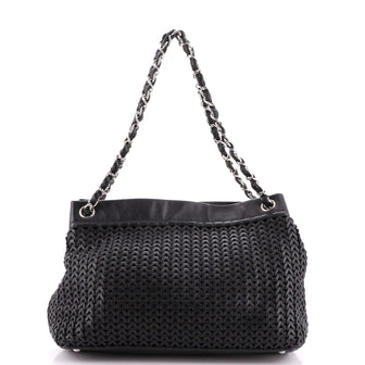 Chanel CC Charm Tote Woven Caviar Large