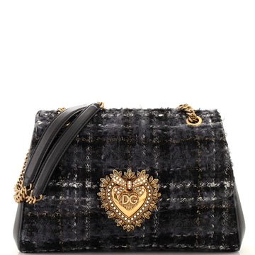 Dolce & Gabbana Devotion Crossbody Bag Tweed Large