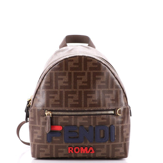 Fendi Mania Logo Backpack Zucca Coated Canvas Mini