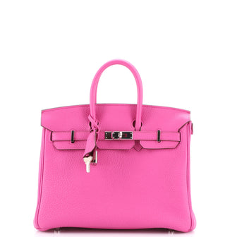 Hermes Birkin Handbag Pink Togo with Palladium Hardware 25