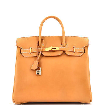 Hermes HAC Birkin Bag Brown Chamonix with Gold Hardware 32