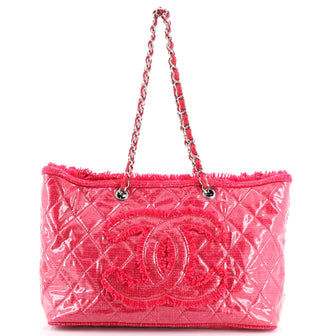 Chanel Funny Tweed Tote Quilted Vinyl Small