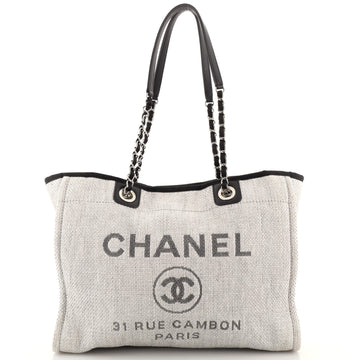 Chanel Deauville Tote Raffia Small