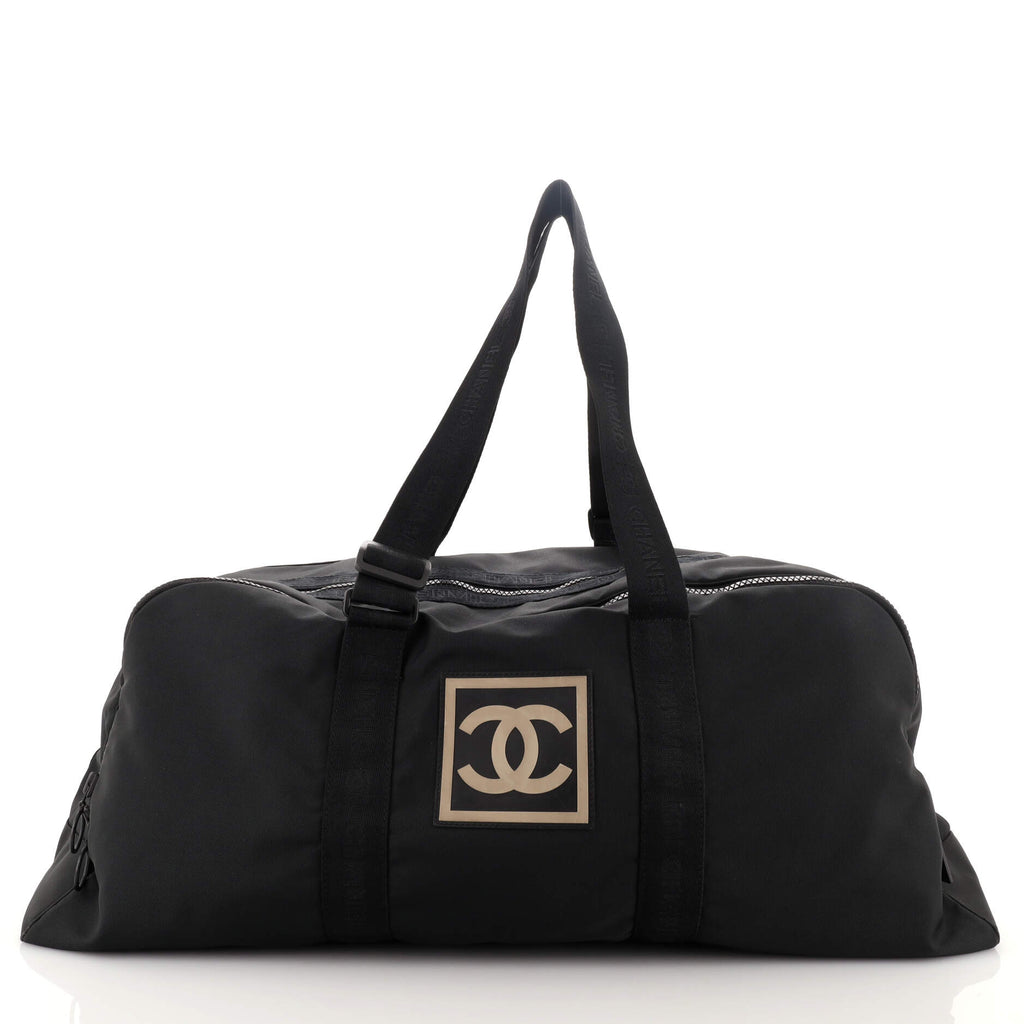 Chanel Sport Line Duffle Bag Nylon XL Black 19984730