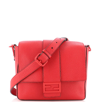 Fendi Baguette Square Crossbody Bag Leather Small