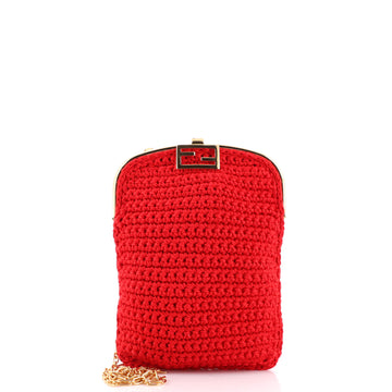 Fendi Baguette Phone Bag Woven Crochet Mini