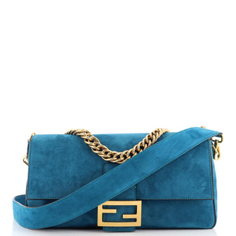 Fendi Baguette NM Bag Suede Large
