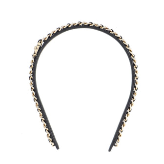 Chanel CC Turnlock Chain Link Headband Lambskin and Metal
