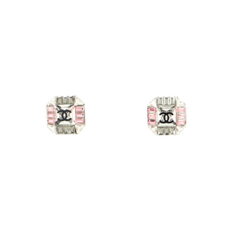 Chanel CC Square Stud Earrings Resin