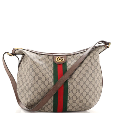 Gucci Ophidia Half Moon Hobo GG Coated Canvas Large