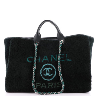 Chanel Deauville Tote Shearling Large