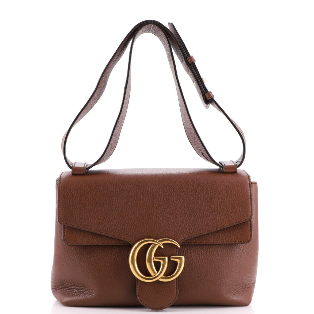 r*m様 GUCCI ハンドバッグ Gucci GG Marmont Shoulder Bag Leather Small Brown 199862123
