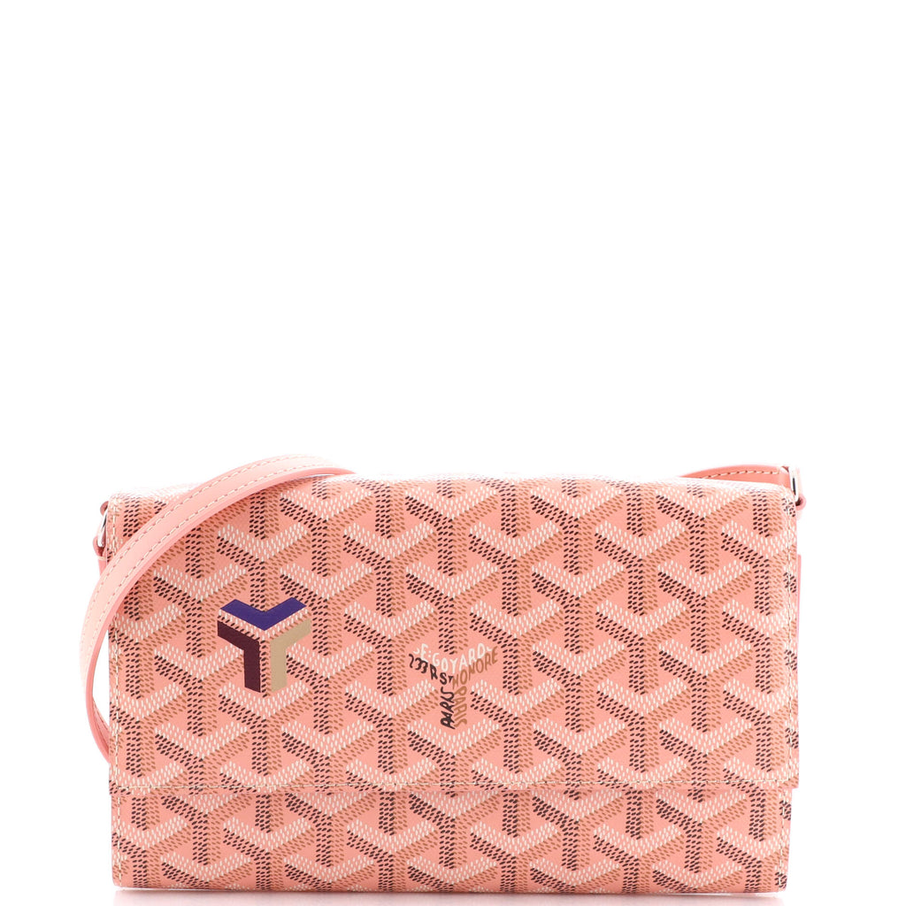 Goyard Varenne Continental Wallet with Strap Coated Canvas Pink