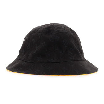 louis vuitton black bucket hat