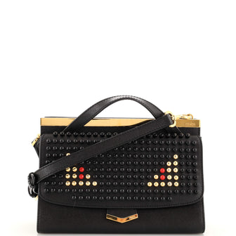 Fendi Demi Jour Monster Satchel Studded Leather