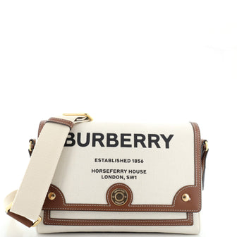 Burberry Note Crossbody Bag Canvas with Leather Medium